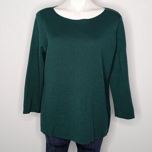 Chicos Green Long Sleeve Sweater L